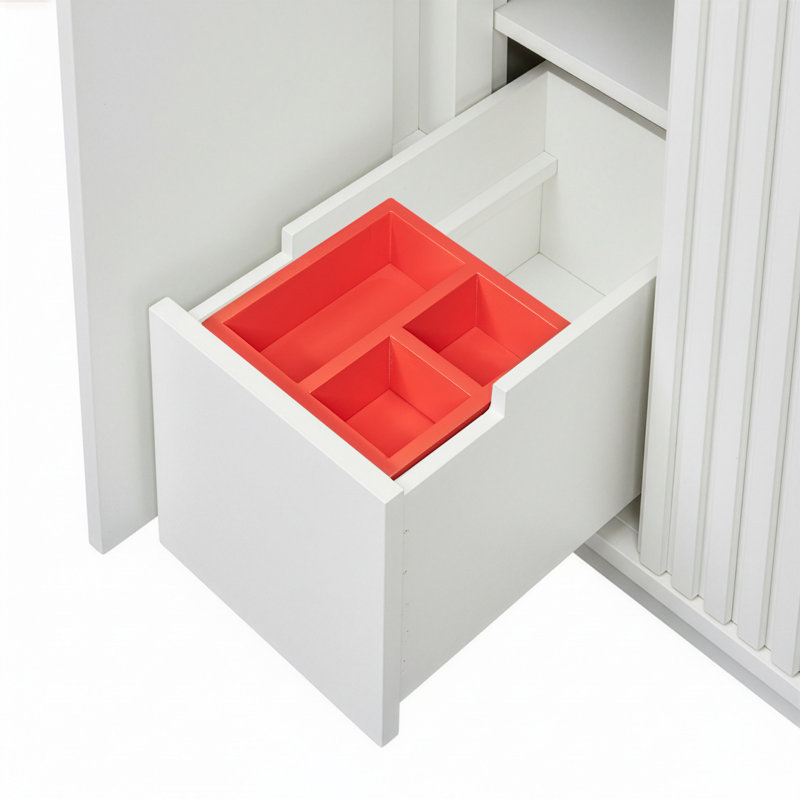 Through Lines 48" Single Bathroom Vanity, White, 8" Widespread