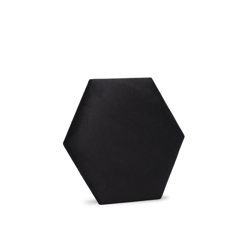 Velours luxueux en hexagone, Noir