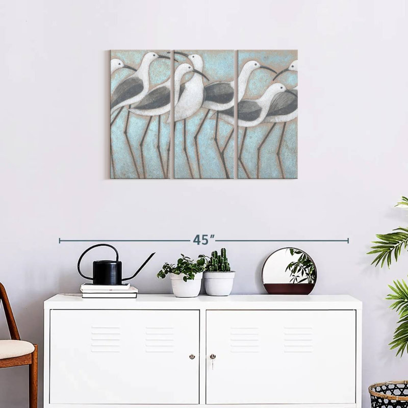 «Coastal Parade», 3 pièces, H 20 po x l 33 po x P 1,25 po