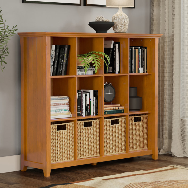 Bibliothèque transitionnelle en bois massif H 48 "Acadian, Brun