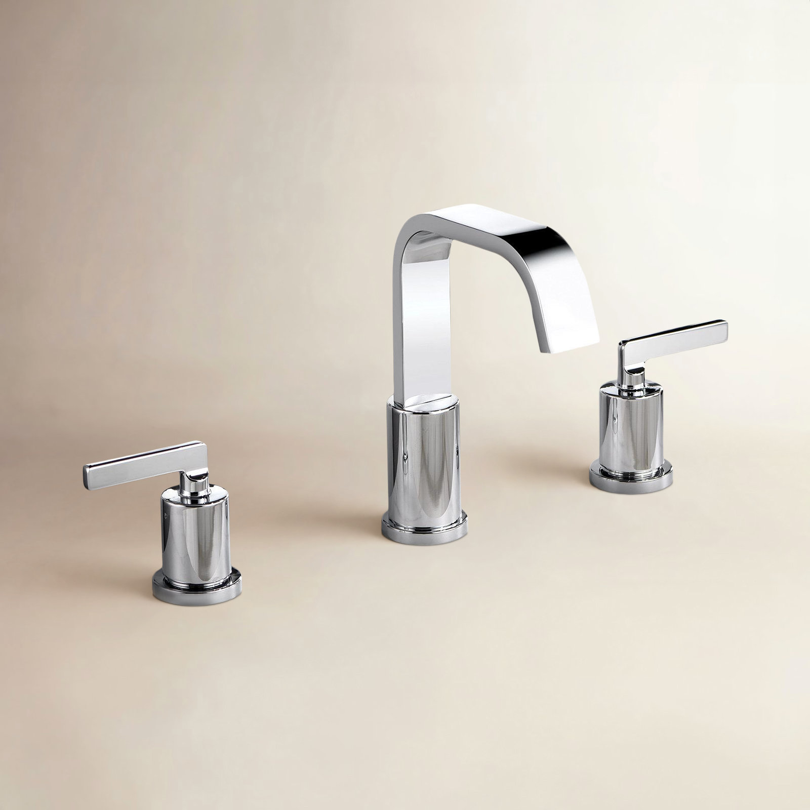 Widespread Bathroom Faucet with Drain Assembly, Chrome