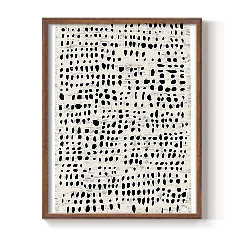 Reproduction abstraite encadrée, prête à être suspendue, fabriquée aux États-Unis, H 29 po x P 23 po, Brun