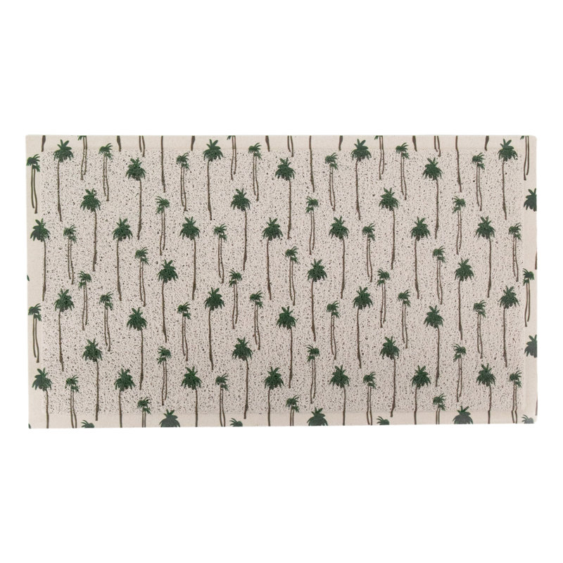 Mudassar Non-Slip Floral Doormat