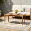 Table basse d'extérieur, finition naturelle