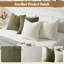 Housses de coussin en chenille à carreaux (ensemble de 4) - Housses de coussin décoratives 18 po x 18 po, douces et lavables - 2 blanches et 2 vertes pour le canapé, le lit et le salon