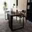 Bureau rectangulaire en bois massif et fer noir-1748551298