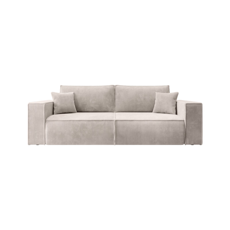 Ahlayah 3 Seater Corduroy Sleeper, Cream