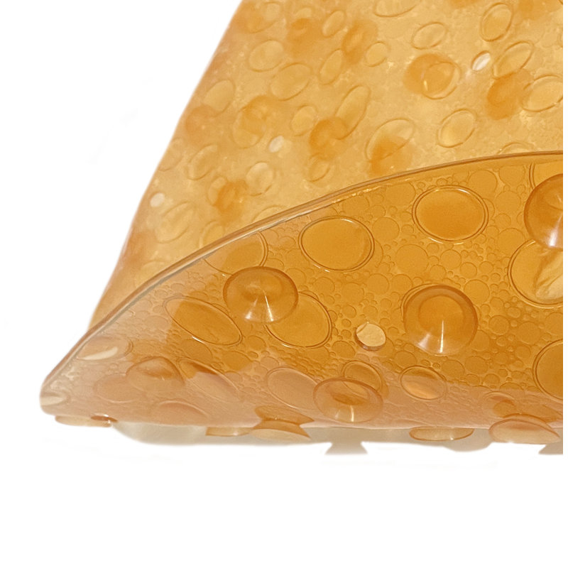 Bubbles Vinyl Non-slip Bathtub Shower Mat With Suction Cups -27" X15", Orange