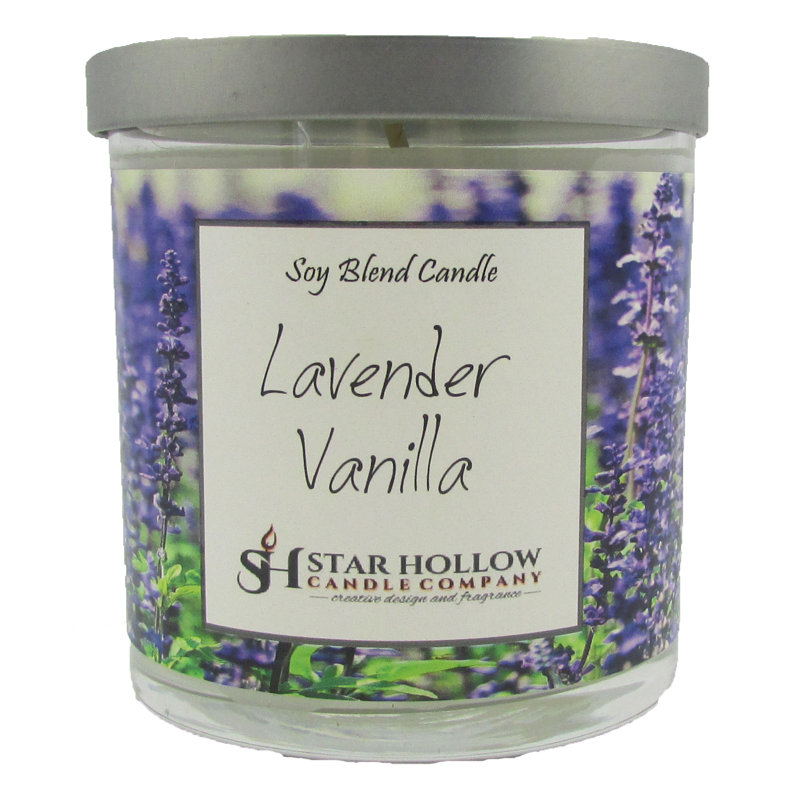 Lavender Vanilla Scented Jar Candle, 3.25" H x 2.75" W x 2.75" D