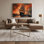 Nautical Sunset oranges Brown Canvas Wall Art