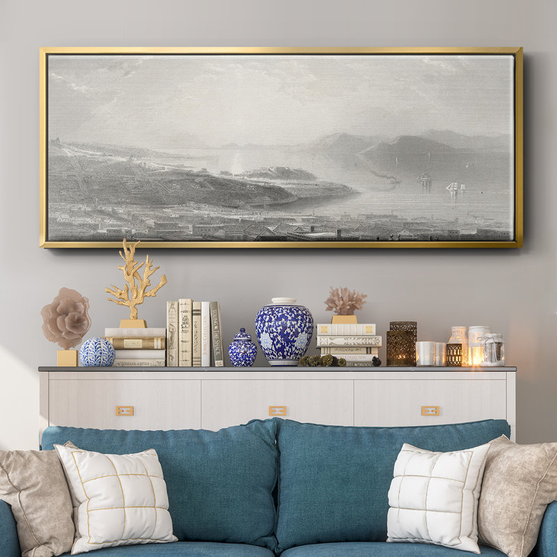 Golden Gate- Framed Canvas, 8" H x 20" W