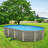 Trinity Oval 52-in Deep Steel Wall Pool Package with 7-in Top Rail-87679827