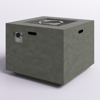 Alsacia Outdoor Concrete Propane Fire Pit Table