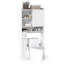 Rangement au-dessus de la toilette pour rangement de salle de bain avec porte coulissante
