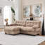 Canapé modulaire avec assise profonde et repose-pieds-865439480