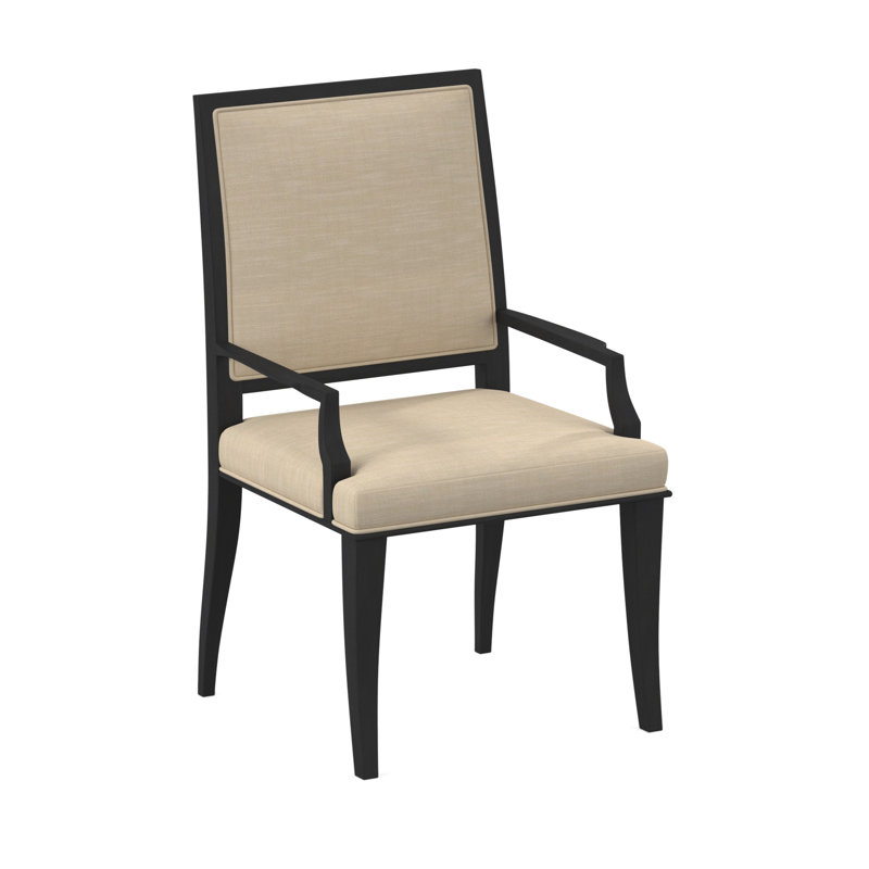 Chaise avec accoudoirs Princeton, Espresso, Lin UV-Rollo