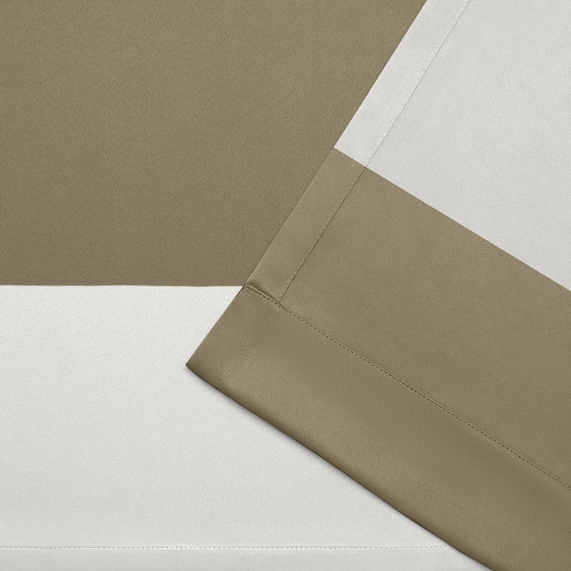 Julie Room Darkening Curtain Pair, 52" W x 84" L, Taupe