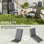 Ensemble de coussins de chaise de patio de 2 coussins de siège UPF50 +, gris foncé