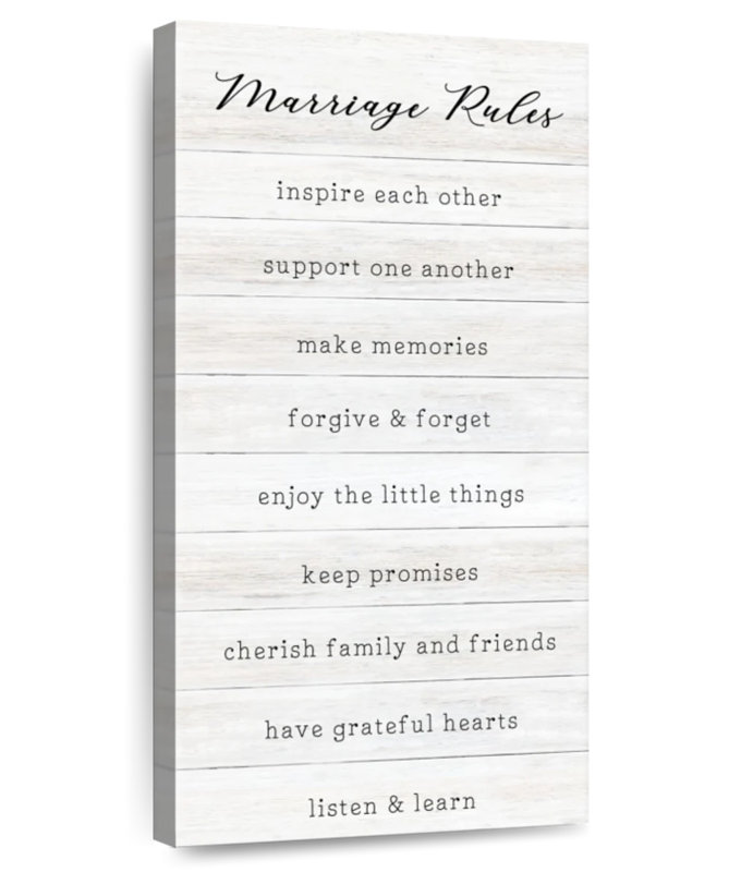 Marriage Rules, 30" H x 15" W