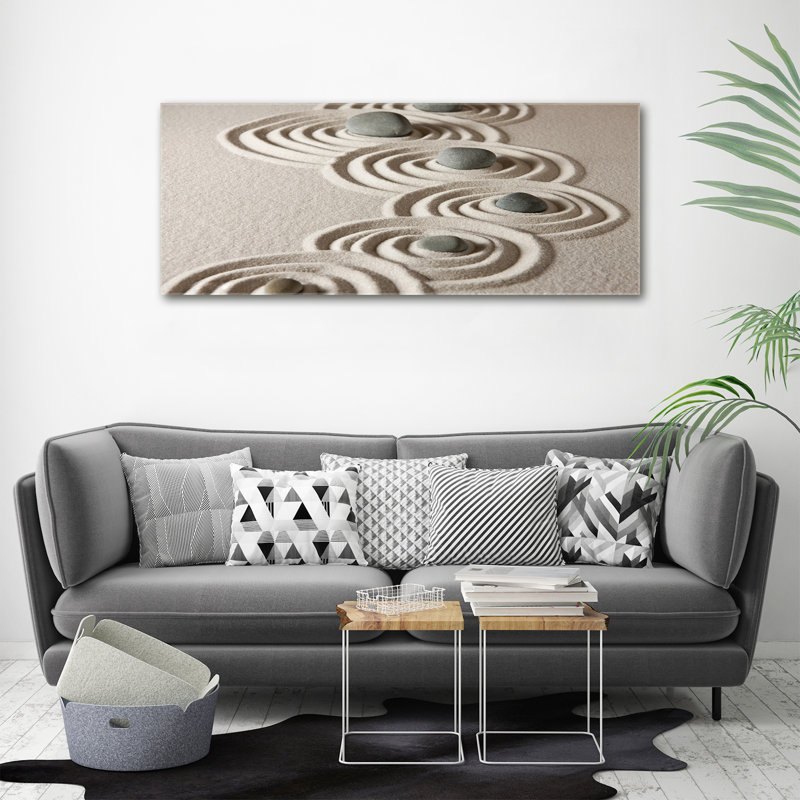Zen Stones Sand - Wrapped Canvas Print