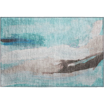 Tapis abstrait lavable à la machine Premium