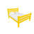 Canary Yellow Solid Wood Twin Bed Frame