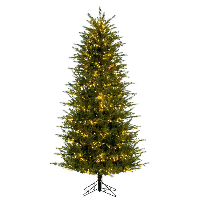 Artificial Fir Christmas Tree with Lights, 7.5'