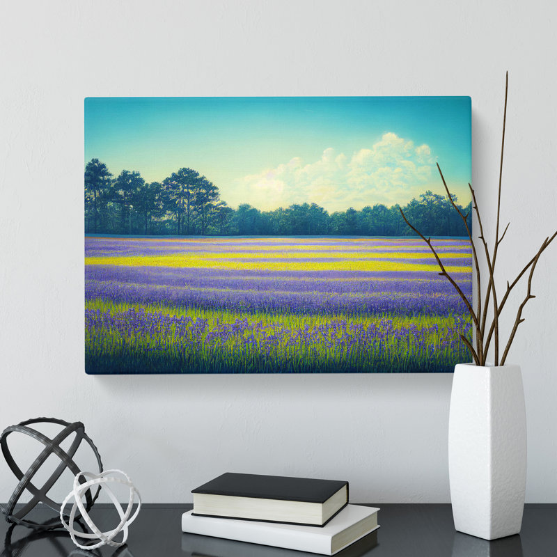 Wonderful Bluebell Field - Wrapped Canvas, 50cm H x 76cm W x 3cm D