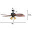 Ventilateur de plafond 52 po Royal Palm-1018417163