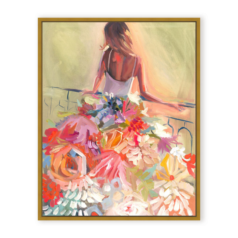 Nature Inspired Blossom Reverie: The Enigmatic Backdrop, 30" H x 24" W x 1.125" D, Framed Print, White