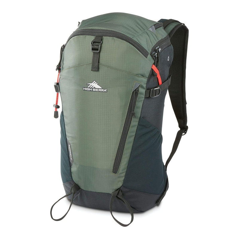 WFX Utility™ 30L Pathway 2.0 Backpack w/Hydration Storage for Hiking, Black, Forest Green
