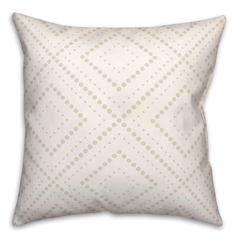 Dotted Diamonds Square Pillow Cover & Insert