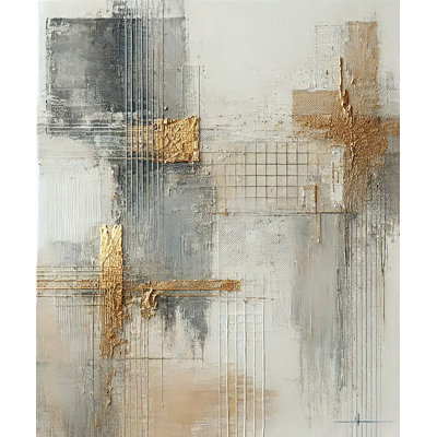 Art mural moderne abstrait sur toile neutre