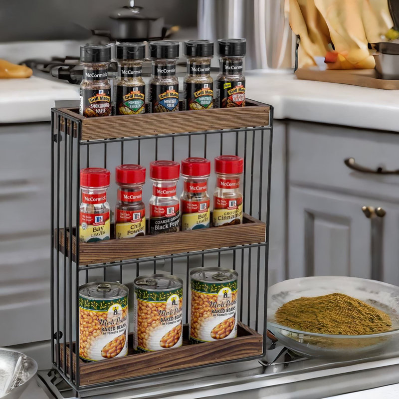 Wall Wood Spice Rack