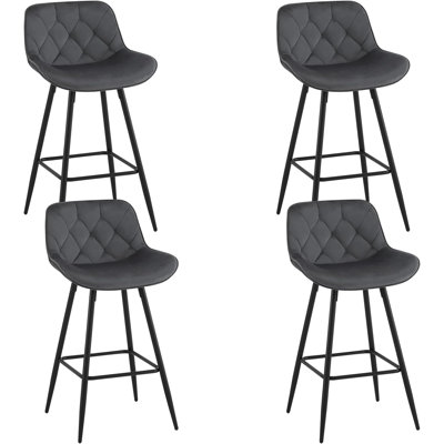 Agna Upholstered Counter Stool with Metal Frame