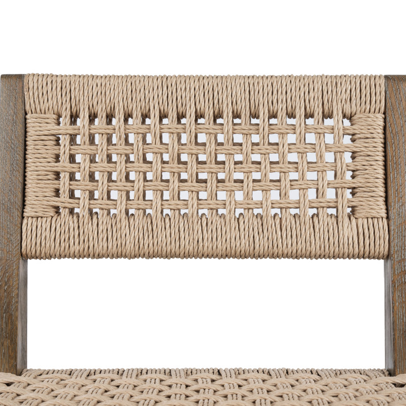 Eva Stool with Solid Wood Frame, Driftwood