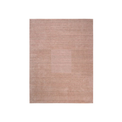 Tapis oriental rose en laine tissé à la main 9 pi 3 po x 12 pi 0 po - MOA10263484