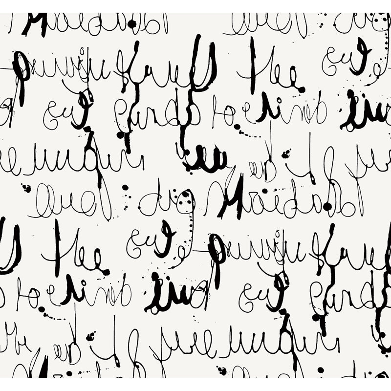 Papier peint encastré Theobald de Seabrook Designs, Blanc ; noir