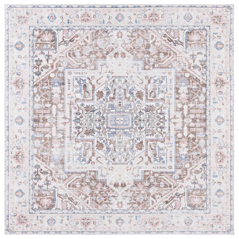 Arizona Performance Machine Washable Oriental Rug, Square 6'