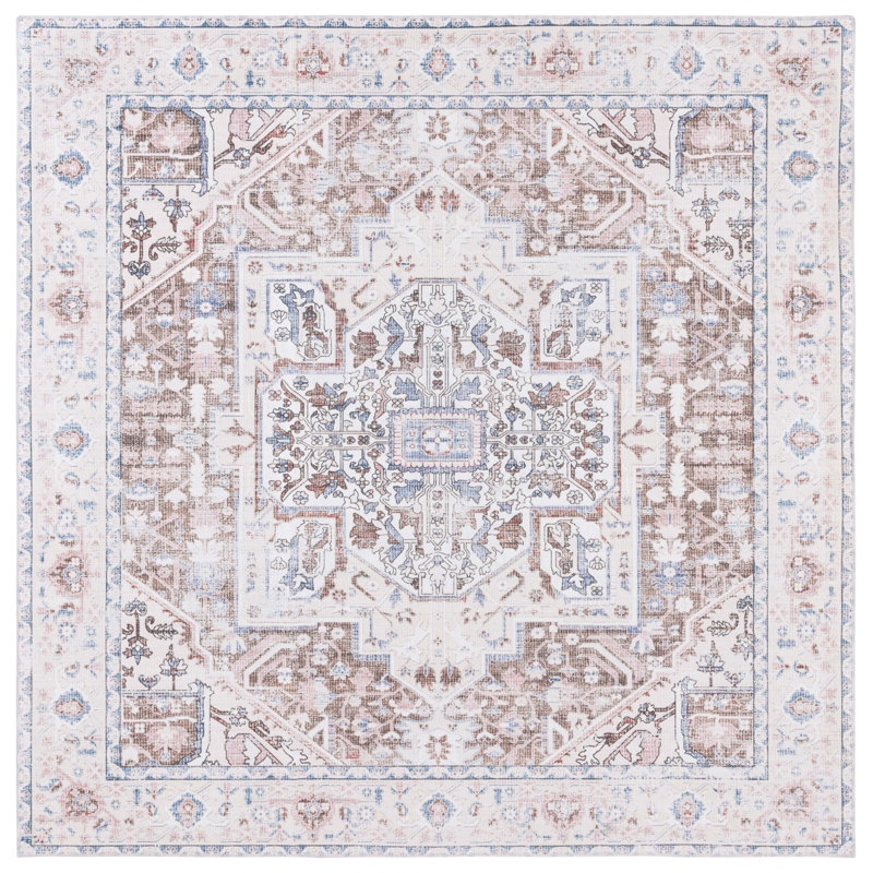 Tapis oriental lavable à la machine Arizona Performance, Carré 6 pi