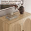 Buffet à panneaux cannelés de style minimaliste moderne de 31,5 pouces de large (ensemble de 3)