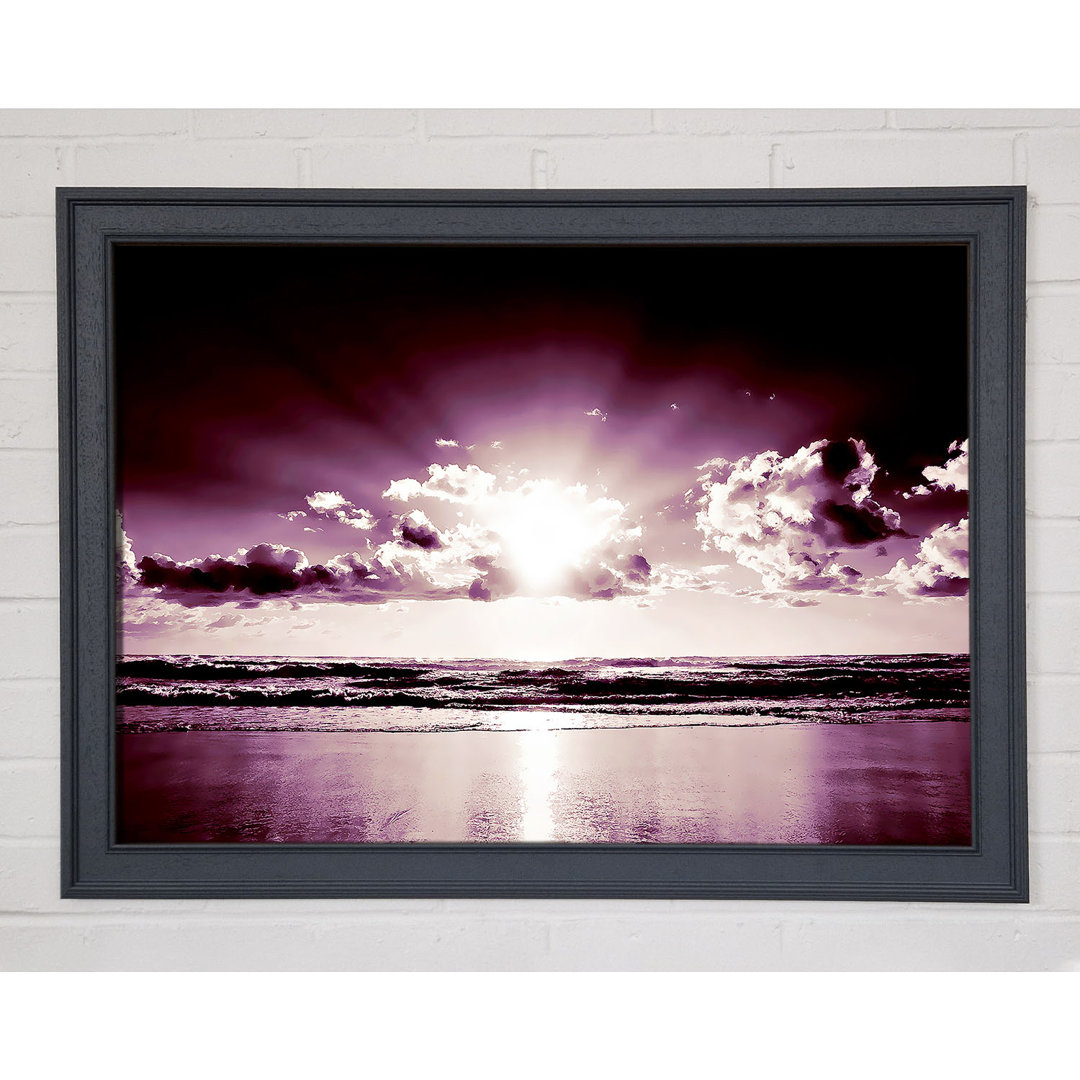 Gerahmtes Wandbild Purple Sunbeams