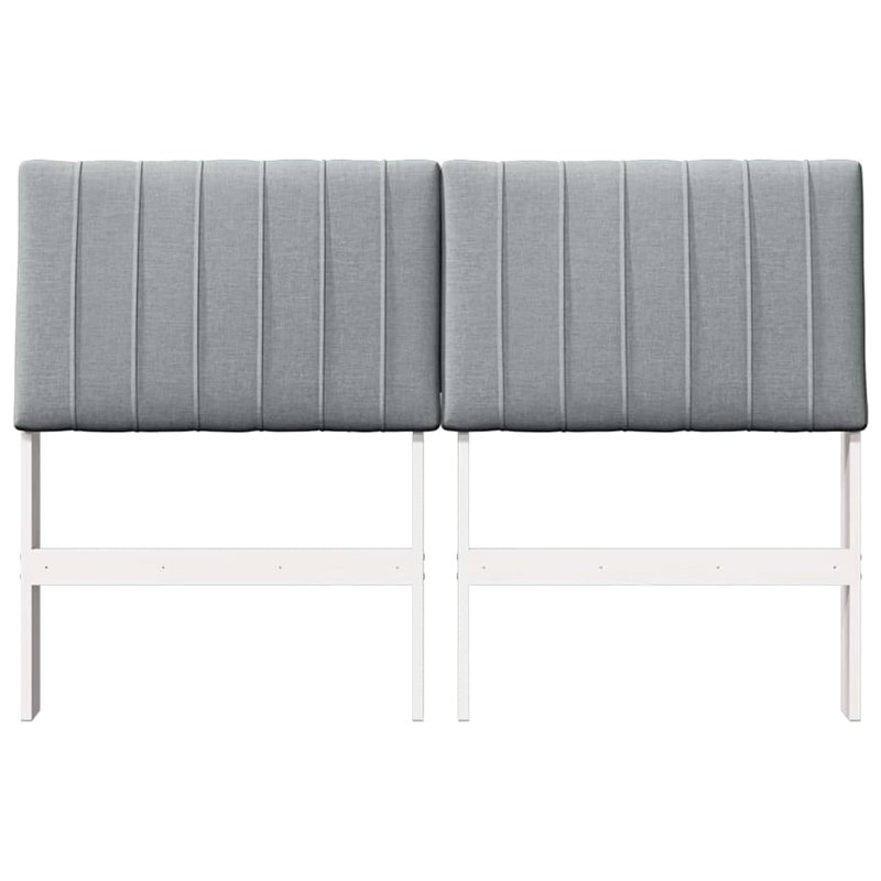 Solid Wood Headboard, EU Double - 140 x 200 cm, White, Light Grey