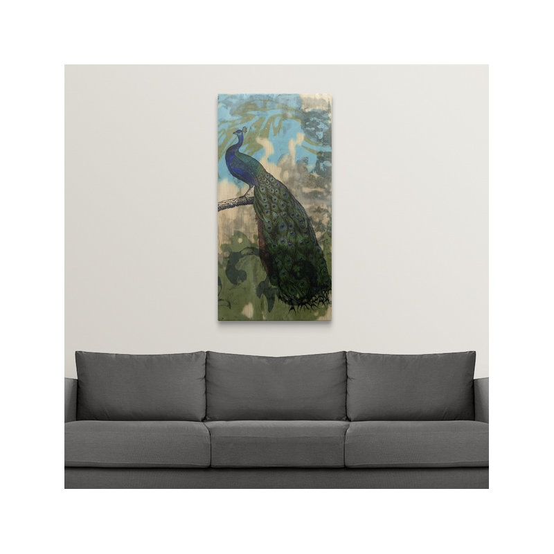 « ii » jennifer grolier, impression Rustic Peacock, H 24 po x l 12 po x P 1,5 po, Toile