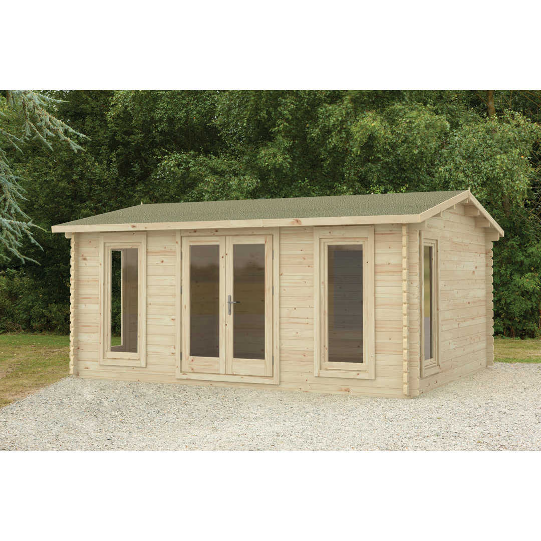 Rushock 17 x 14 Ft. Tongue & Groove Log Cabin