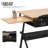 Craft and Drawing Table Workstation with Stool, Drafting Table with Slide-Out Tabletop and Drawers