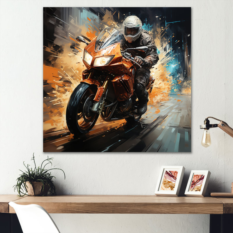 Thrill Of The Ride - Moto, Toile tendue, H 24 po x l 24 po