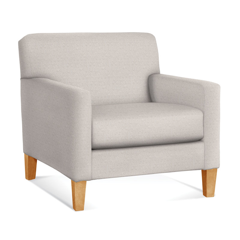 Tampa Armchair, White Textured Performance; 0865-91, Havana