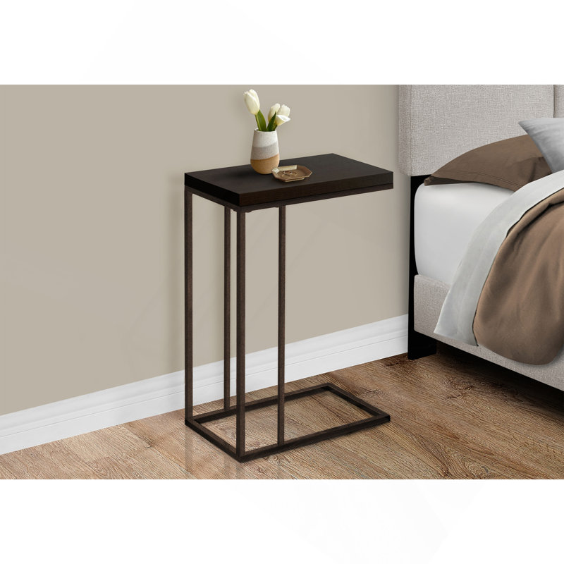 Table d'appoint, en forme de C, bout, côté, collation, salon, chambre à coucher, contemporain, moderne