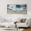Coastal Beach " Extra Large Ocean's Edge Abstract Textured Waves And Shoreline Beach Coastal Nautical Decor "-94945983-111176062